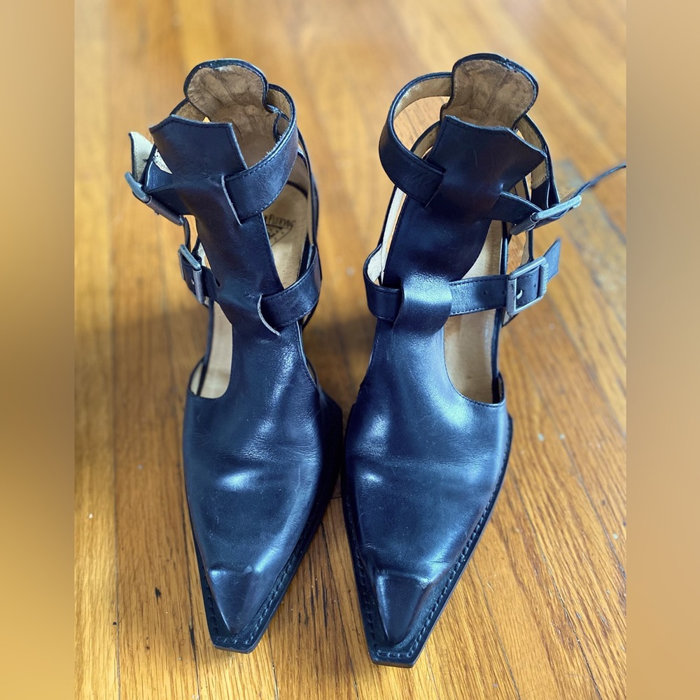 John Fluevog Black Swordfish Boots 8-8.5